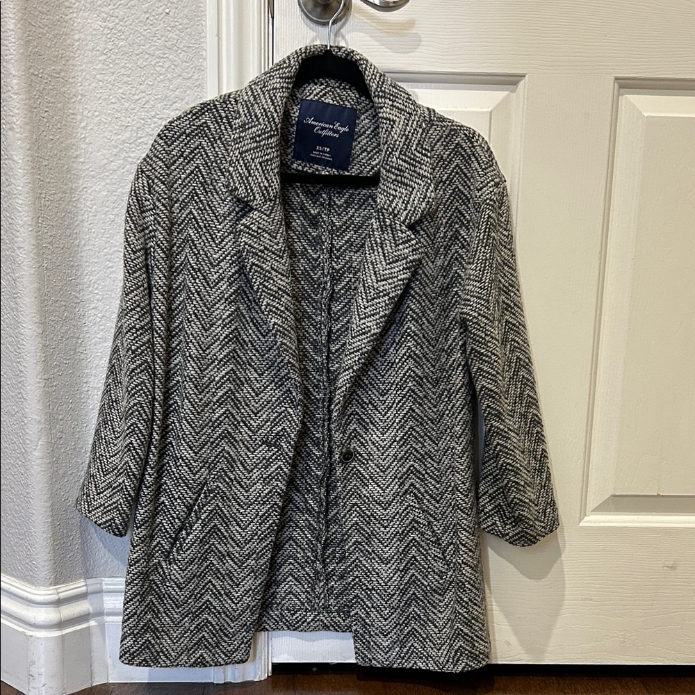 Herringbone Pattern Women's Coat
